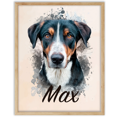 Retrato de mascota en acuarela