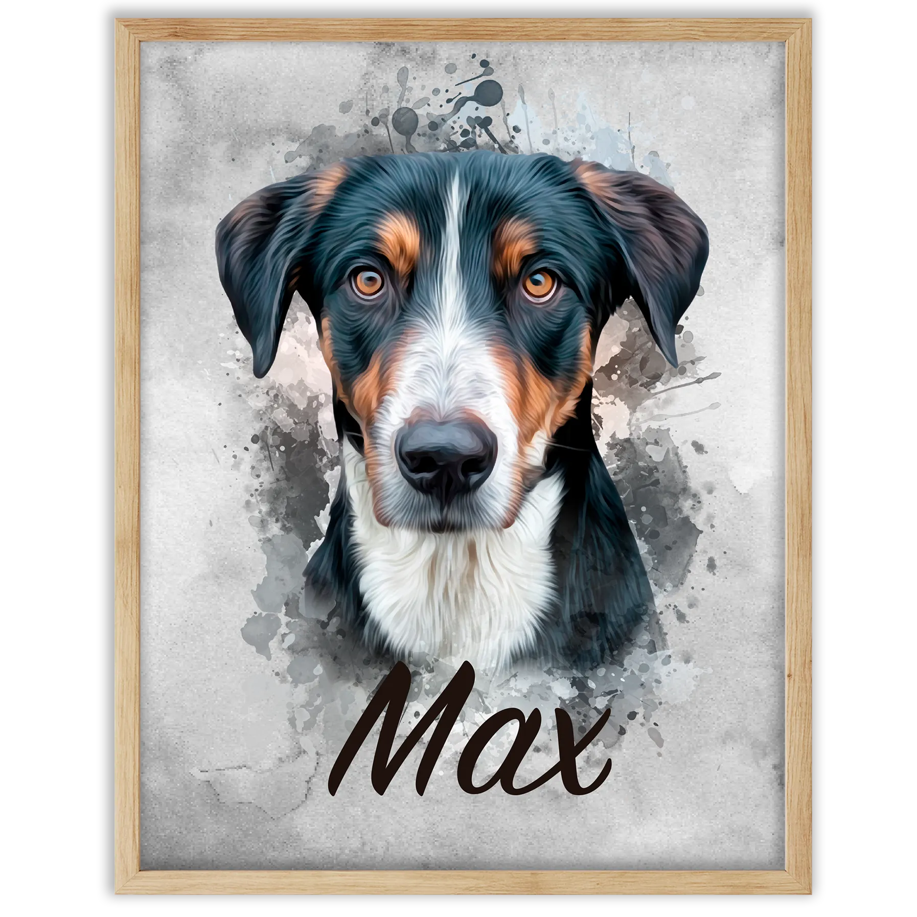 Retrato de mascota en acuarela