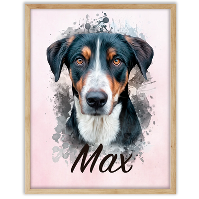 Retrato de mascota en acuarela