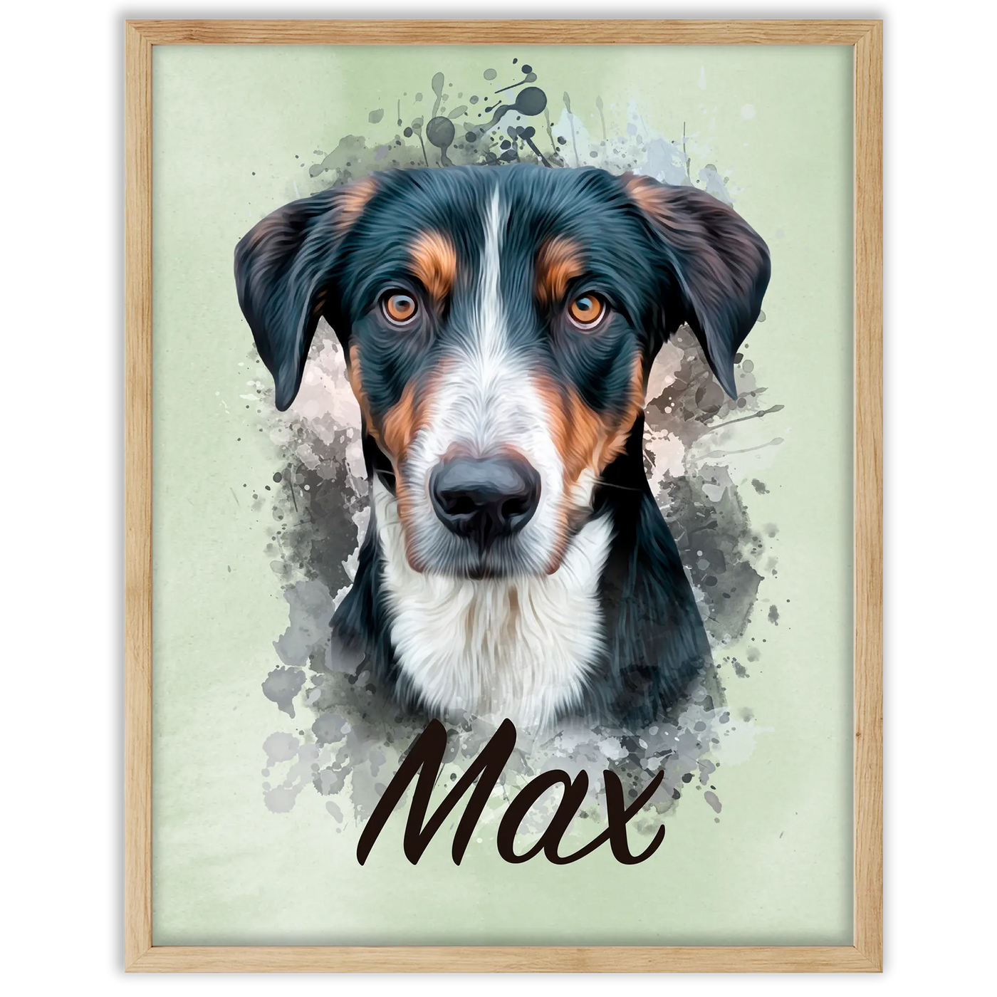 Retrato de mascota en acuarela