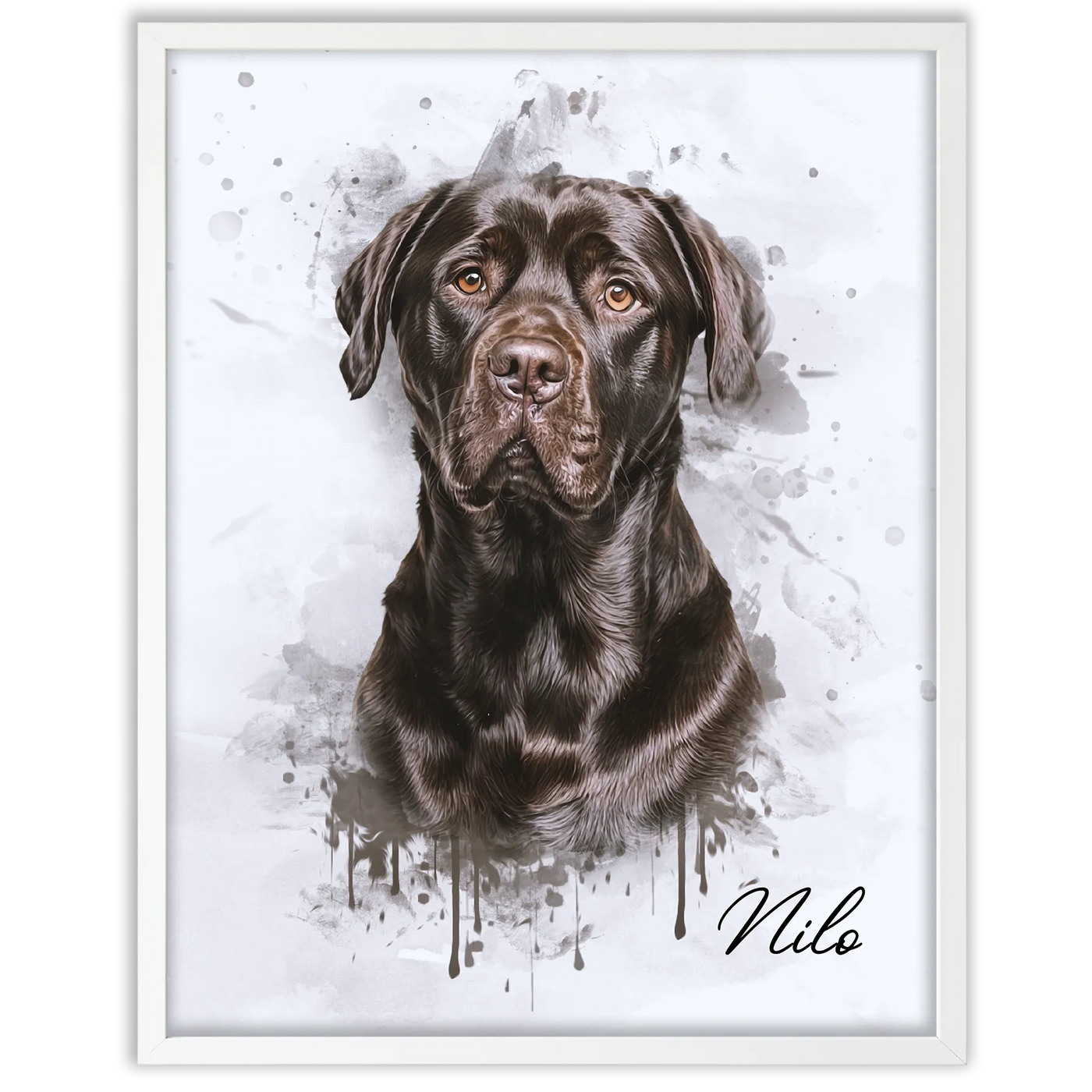 Retrato de mascotas en acuarela