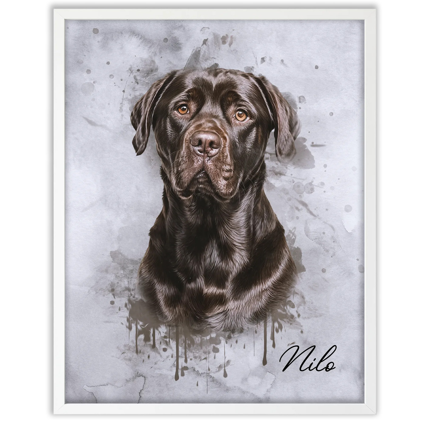 Retrato de mascotas en acuarela