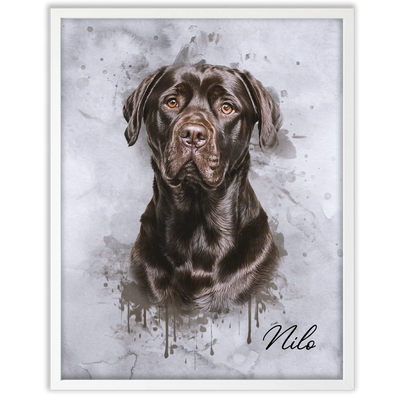 Retrato de mascotas en acuarela