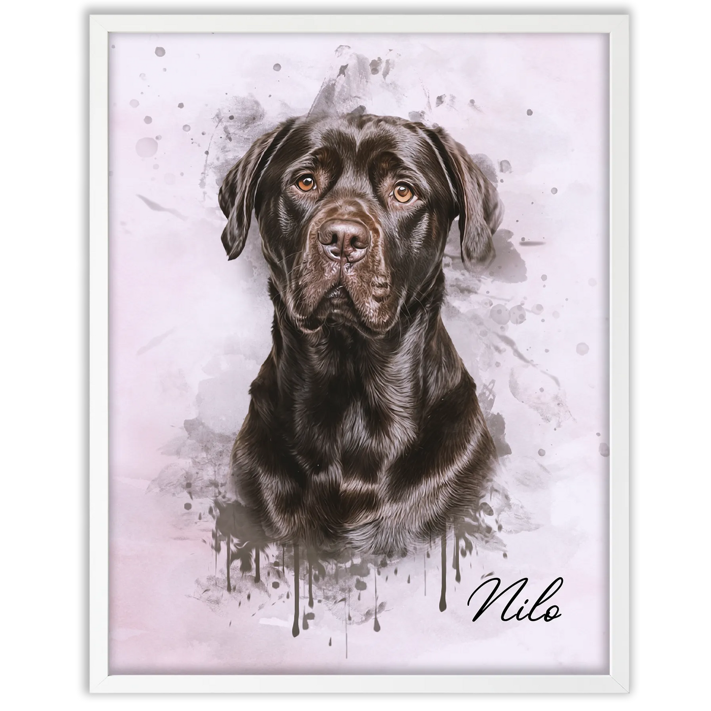 Retrato de mascotas en acuarela