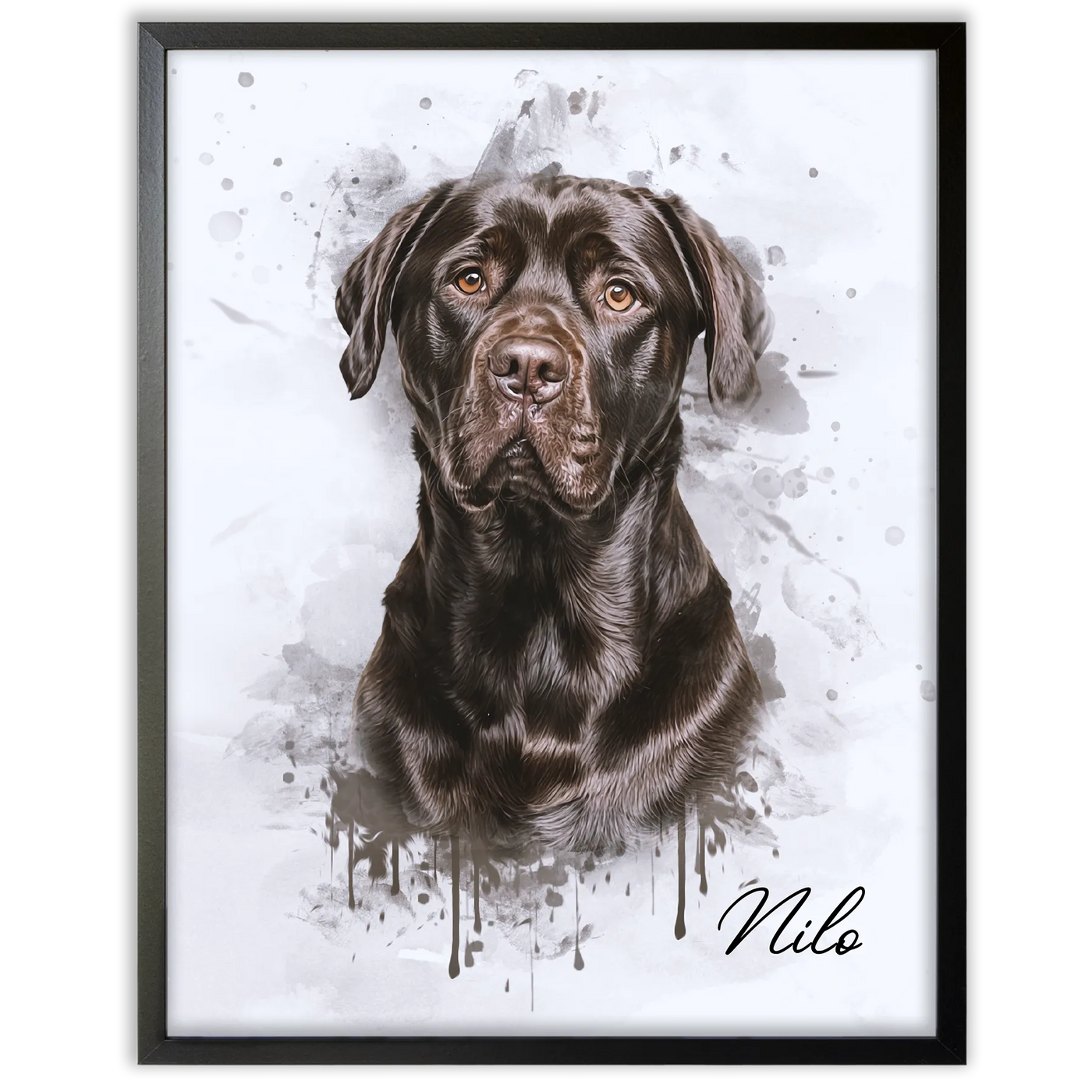 Retrato de mascotas en acuarela