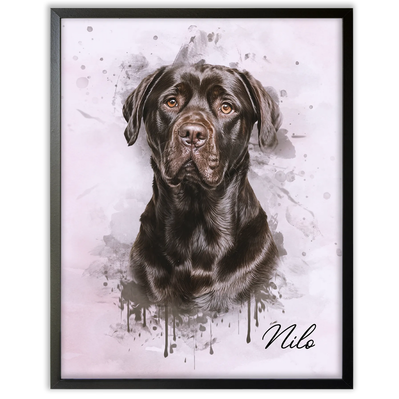 Retrato de mascotas en acuarela