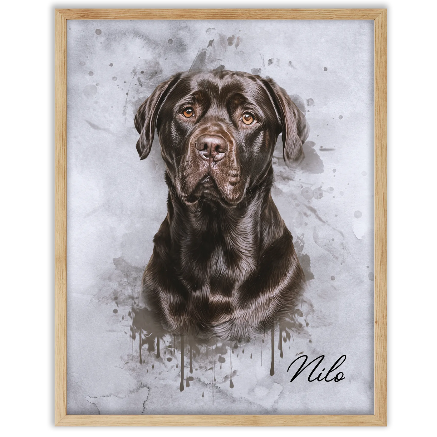 Retrato de mascotas en acuarela