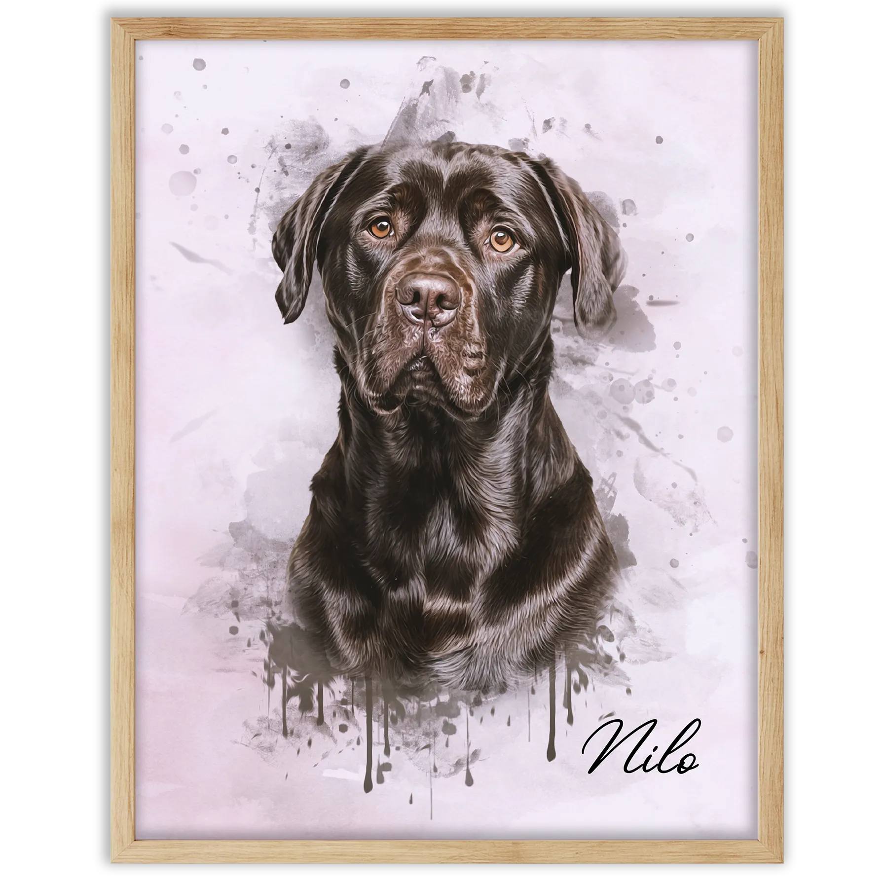 Retrato de mascotas en acuarela