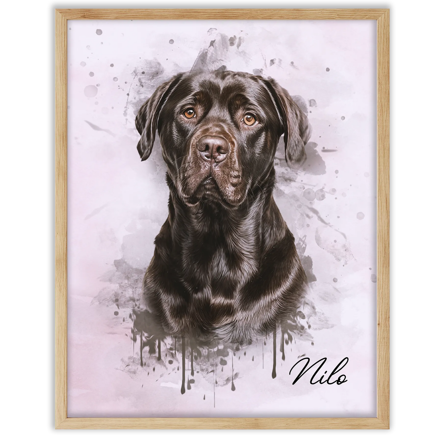 Retrato de mascotas en acuarela