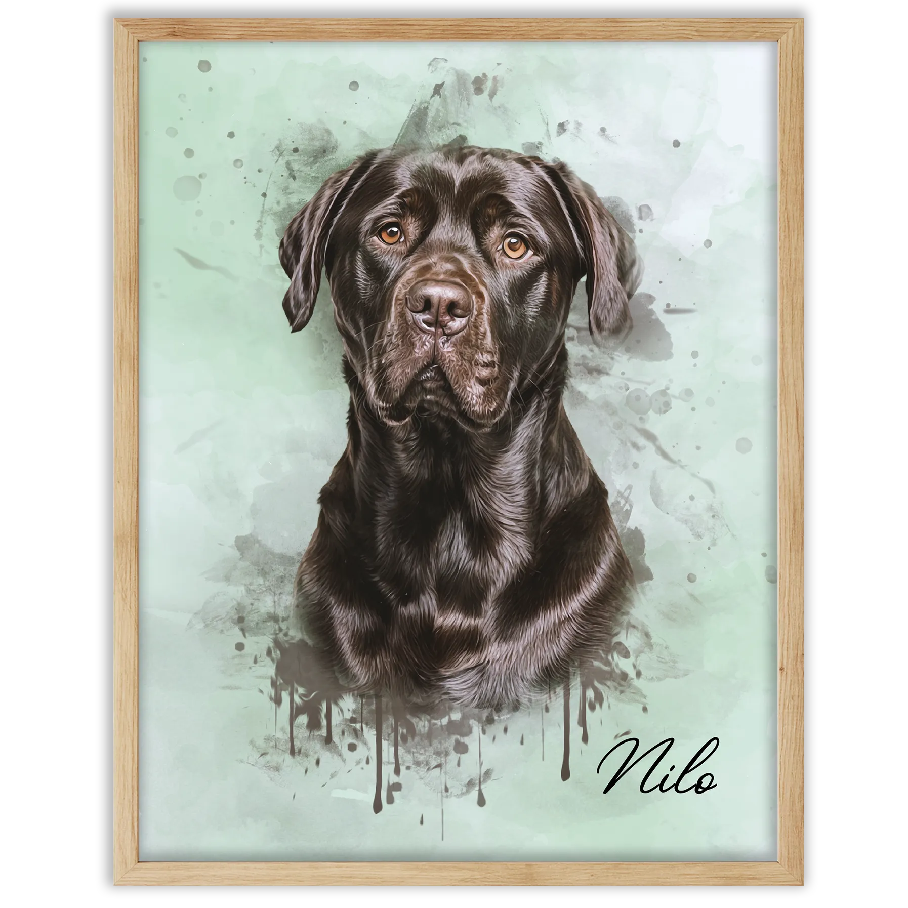 Retrato de mascotas en acuarela