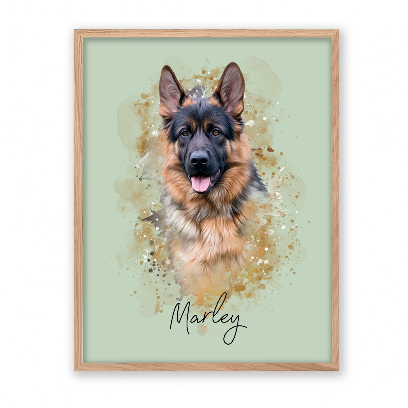 Retrato mascotas en acuarela