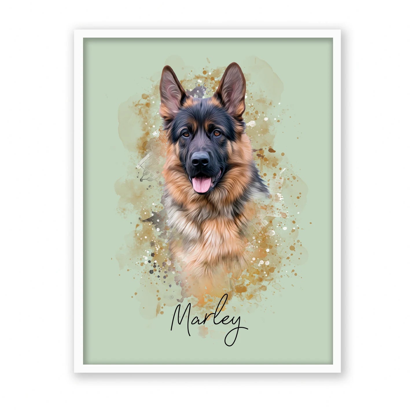 Retrato mascotas en acuarela