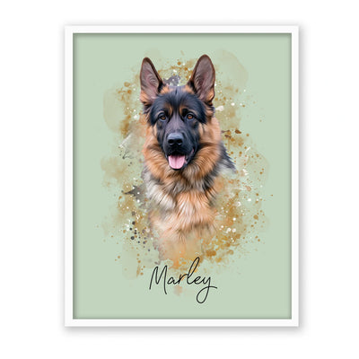 Retrato mascotas en acuarela