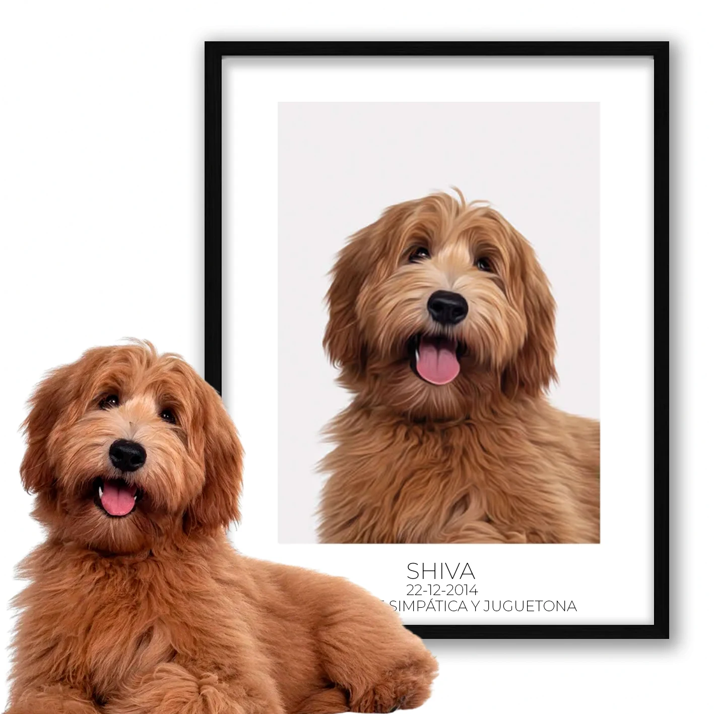 Cuadro retrato recuerdo de mascotas
