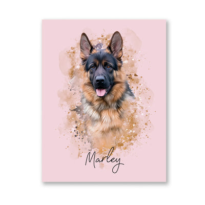 Retrato mascotas en acuarela