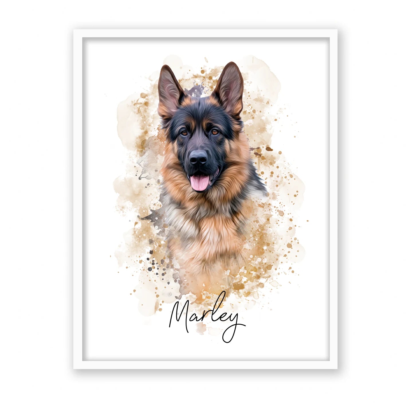 Retrato mascotas en acuarela