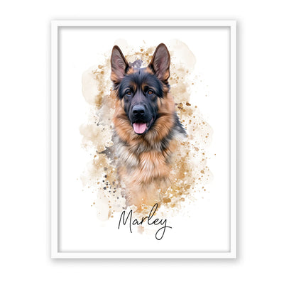 Retrato mascotas en acuarela