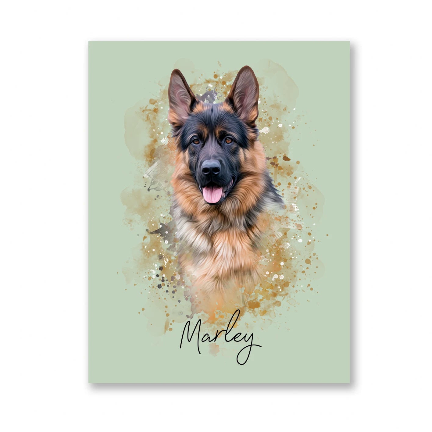 Retrato mascotas en acuarela