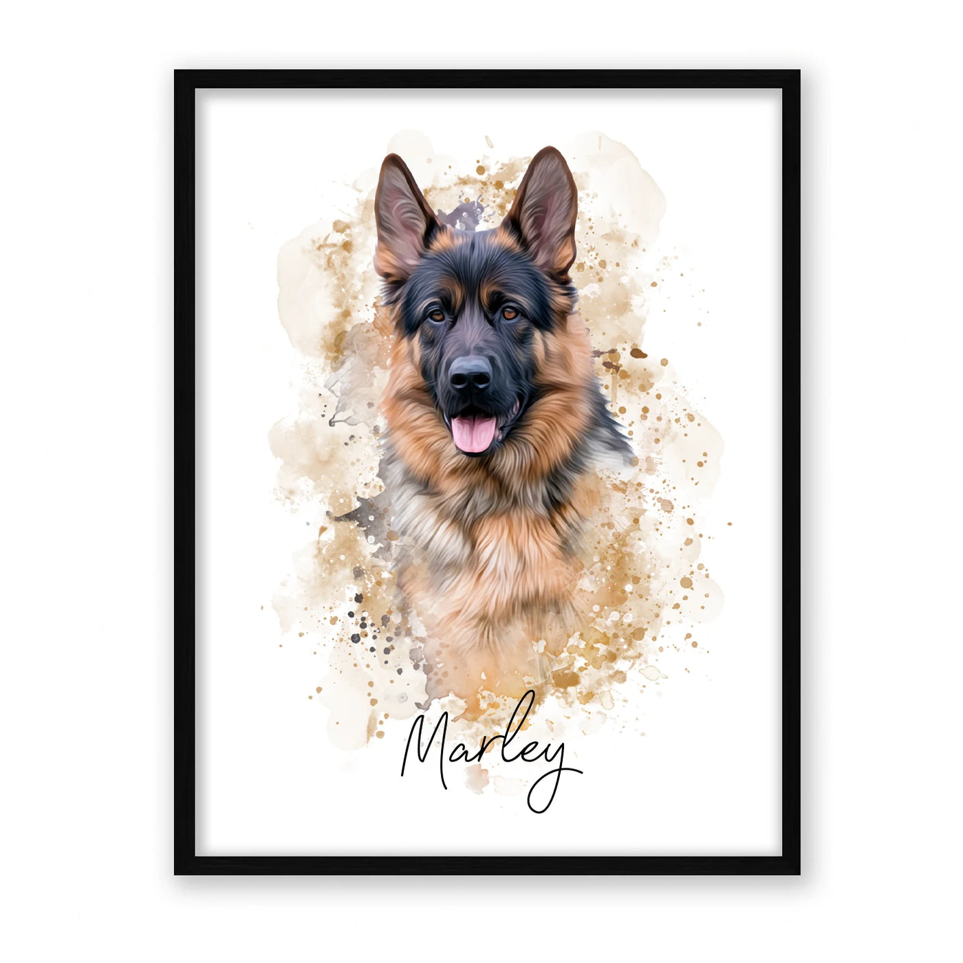 Retrato mascotas en acuarela
