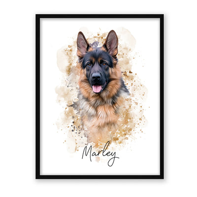 Retrato mascotas en acuarela