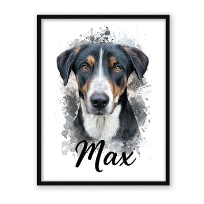 Retrato de mascota en acuarela Moderna