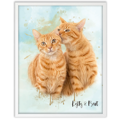 Retrato personalizado gato