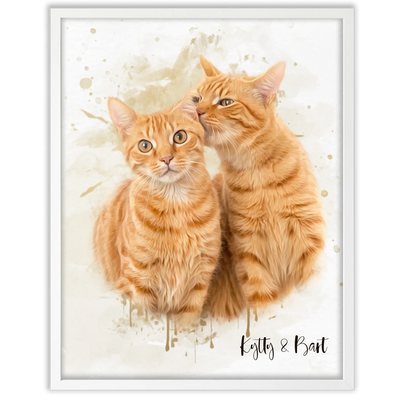 Retrato personalizado gato