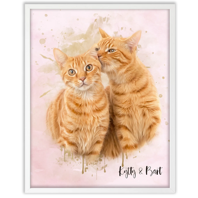 Retrato personalizado gato