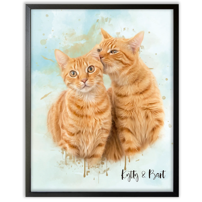 Retrato personalizado gato