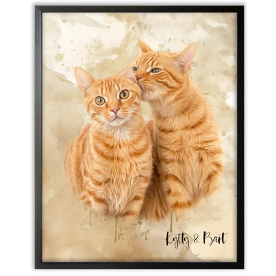 Retrato personalizado gato