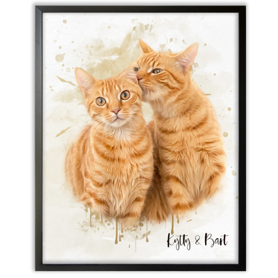 Retrato personalizado gato