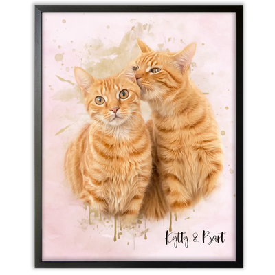 Retrato personalizado gato