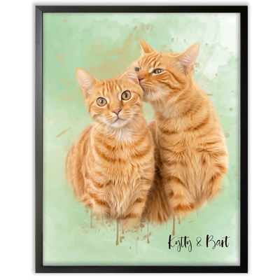 Retrato personalizado gato