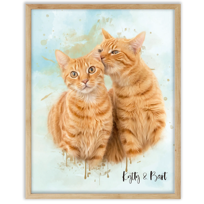 Retrato personalizado gato