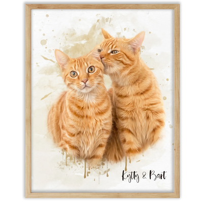 Retrato personalizado gato