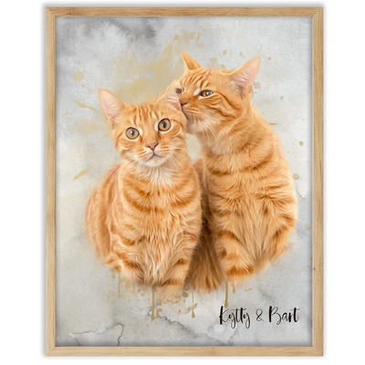 Retrato personalizado gato