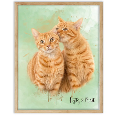 Retrato personalizado gato