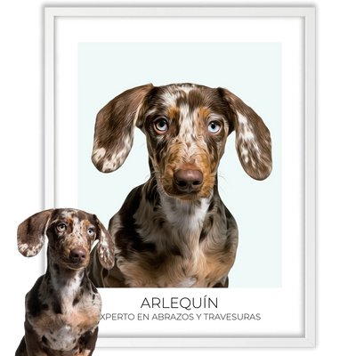 Cuadro retrato recuerdo mascotas