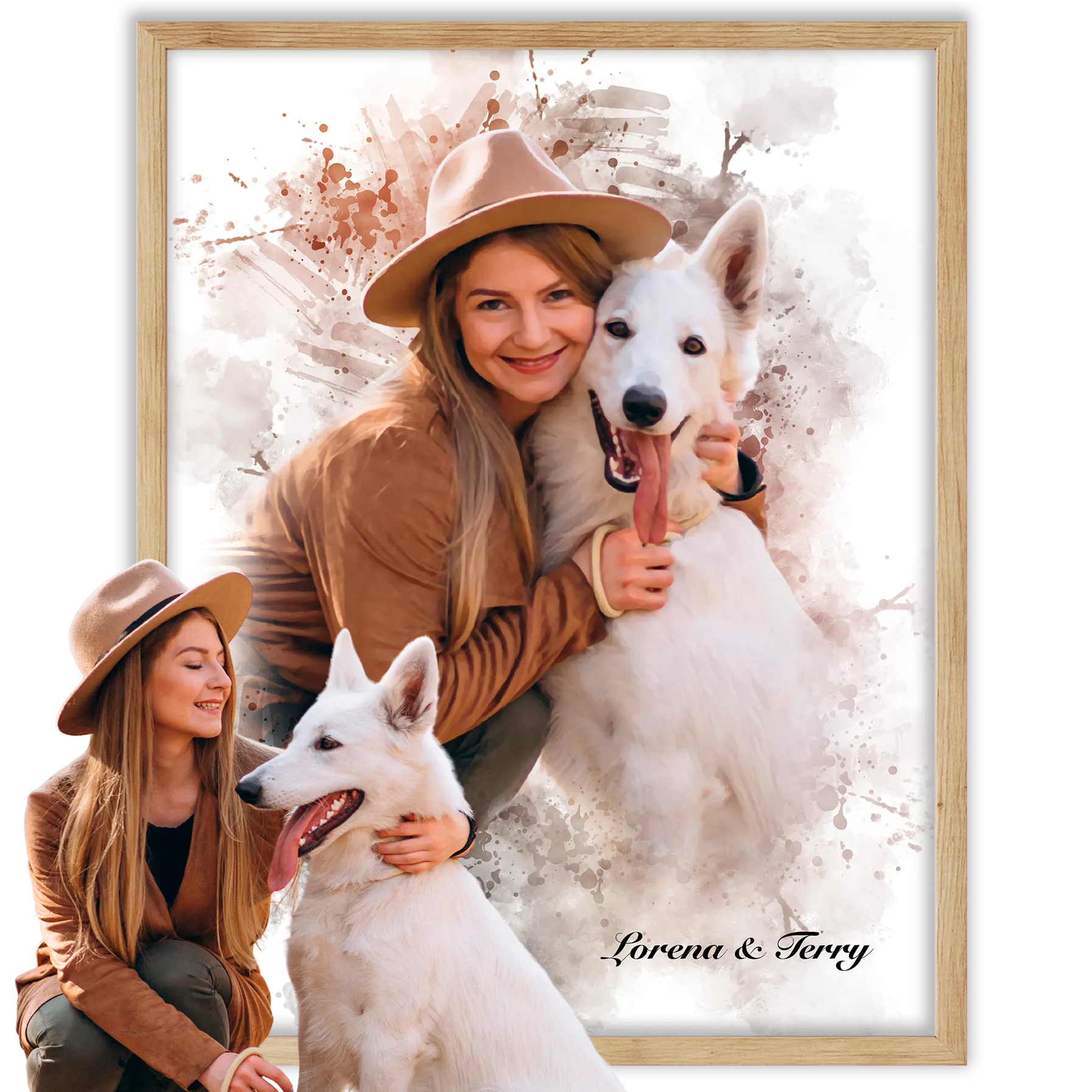 Pintura Creativa de mascota con persona