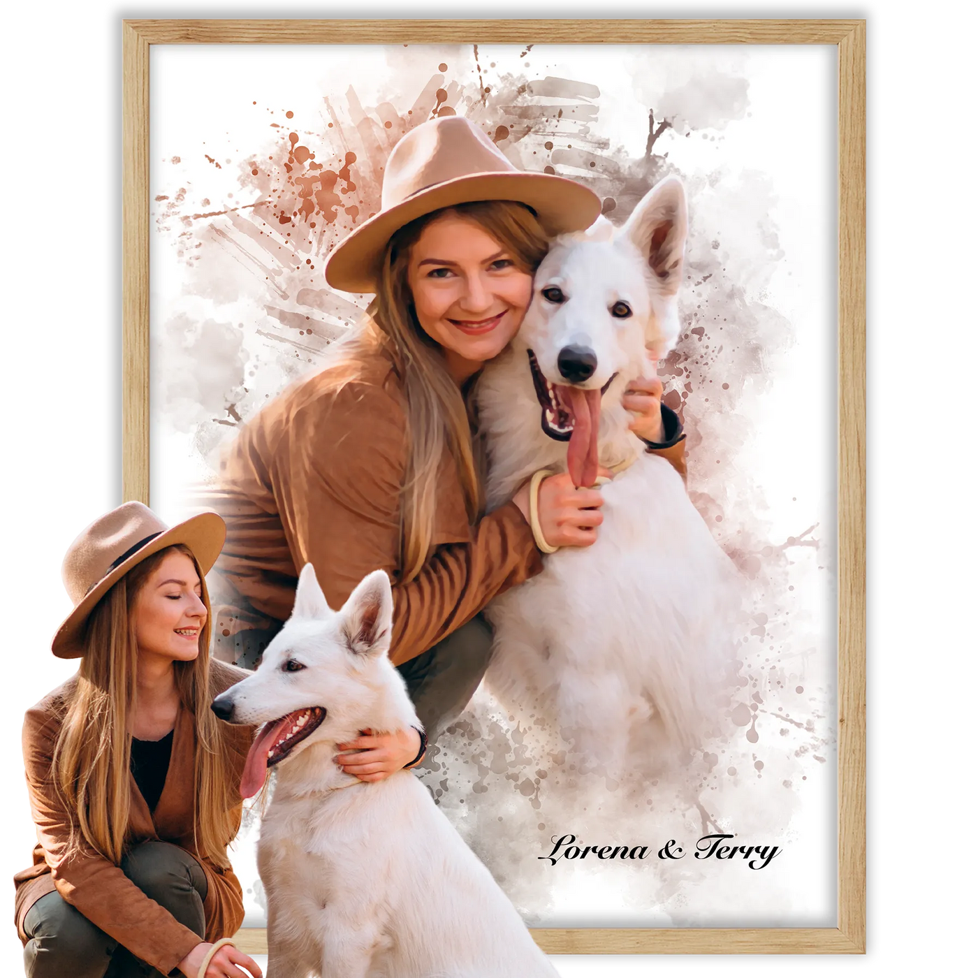 Pintura Creativa de mascota con persona