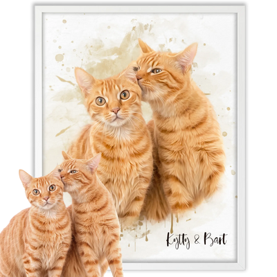 Retrato personalizado gato