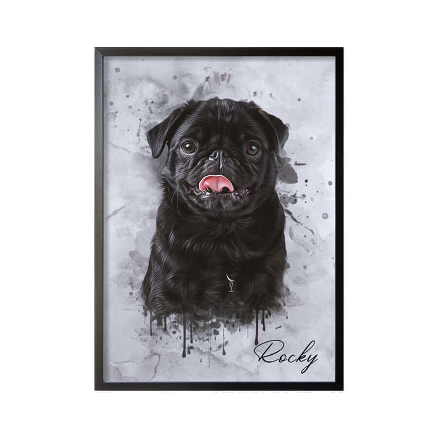 Retrato de mascotas en acuarela