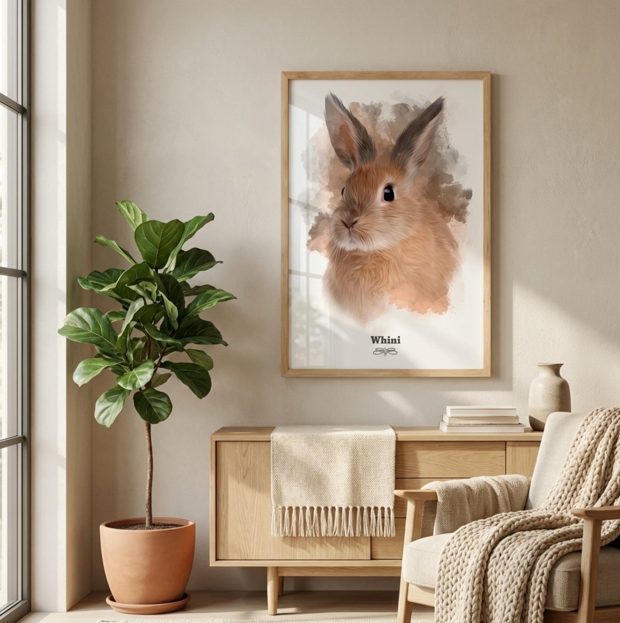 Retrato conejo personalizado