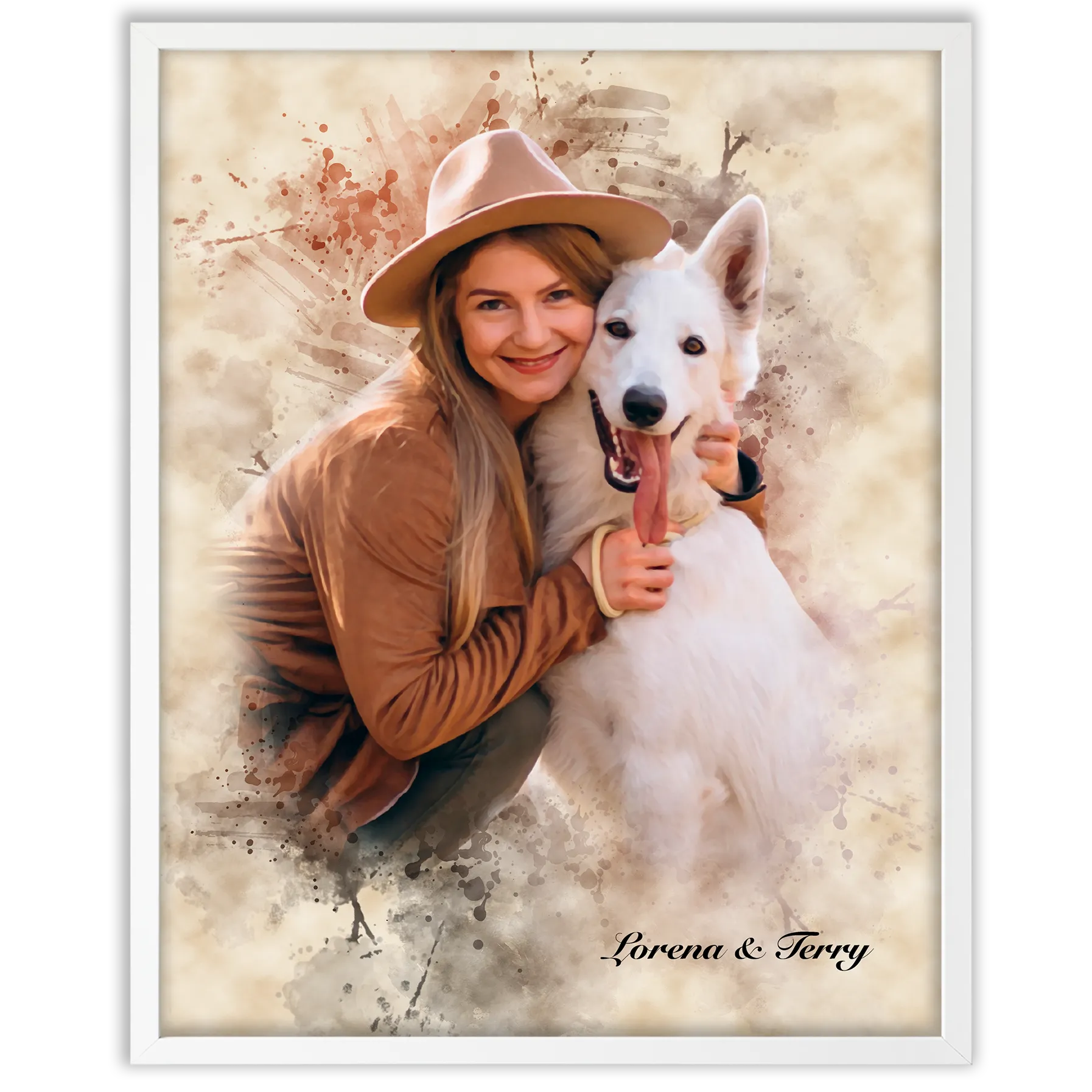 Pintura Creativa de mascota con persona