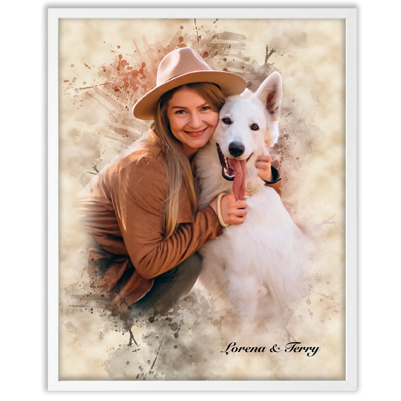 Pintura Creativa de mascota con persona