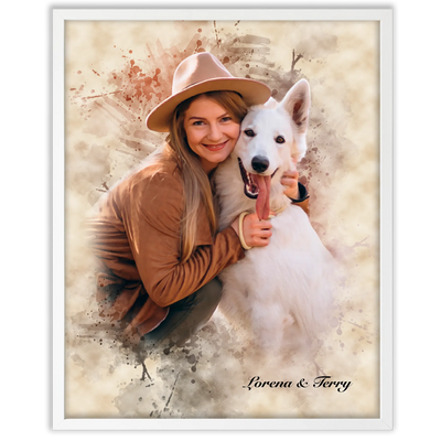 Pintura Creativa de mascota con persona