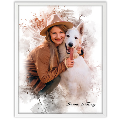 Pintura Creativa de mascota con persona