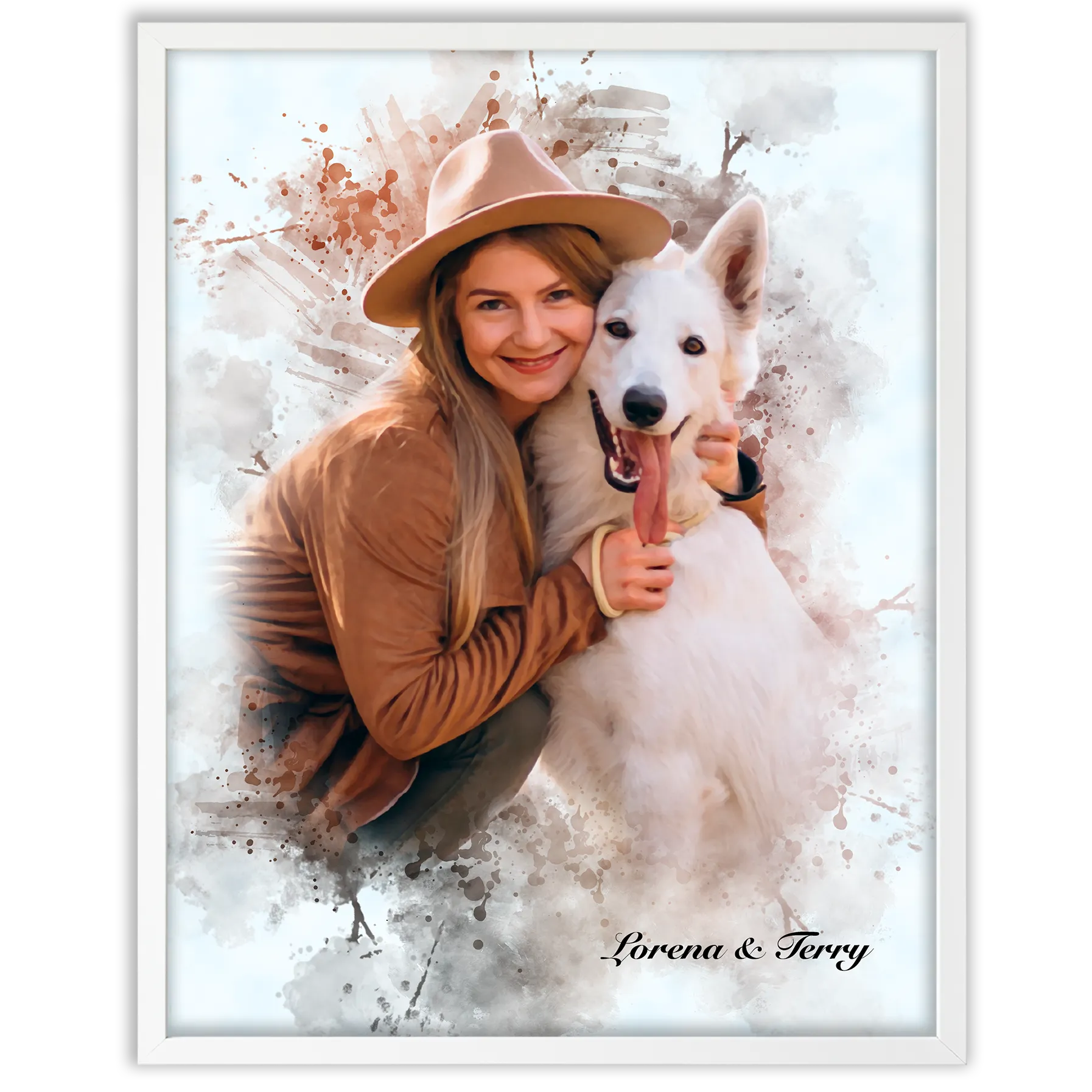 Pintura Creativa de mascota con persona