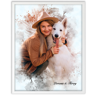 Pintura Creativa de mascota con persona