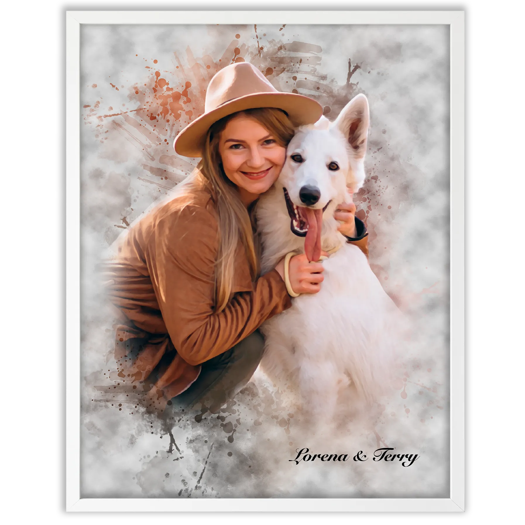 Pintura Creativa de mascota con persona